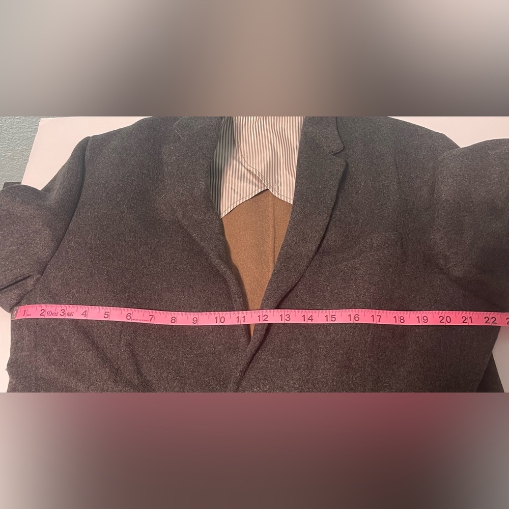 Banana Republic 2-Button Wool Gray Blazer Sport Jacket Size 46 R Mens - Picture 6 of 9